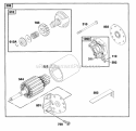Electric Starter Diagram and Parts List for 258702-0124-01  Briggs and Stratton Engine